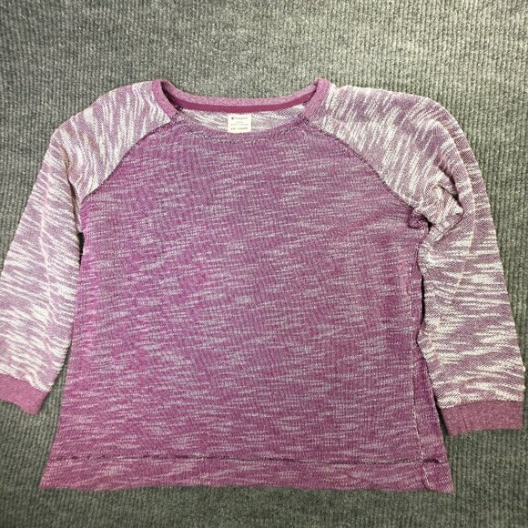 Champion Tops - Champion Sweater Women XL Pink Purple Marled Raglan Sweatshirt Athletic Pullover